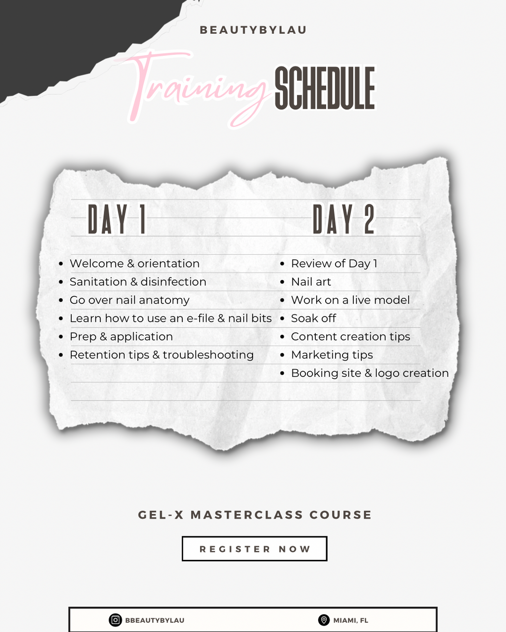 2-day 1:1 Gel-x Masterclass Training Course